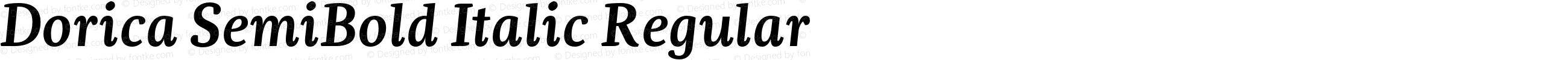 Dorica SemiBold Italic Regular