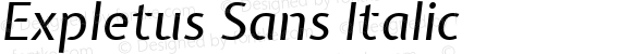 Expletus Sans Italic