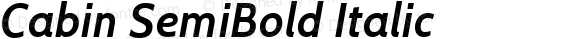 Cabin SemiBold Italic