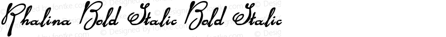 Rhalina Bold Italic