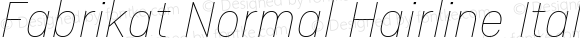 Fabrikat Normal Hairline Italic