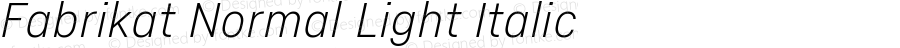 Fabrikat Normal Light Italic