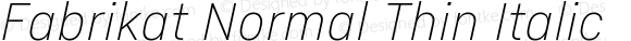 Fabrikat Normal Thin Italic