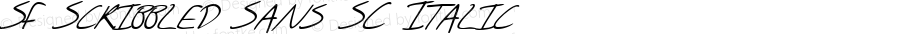 SF Scribbled Sans SC Italic