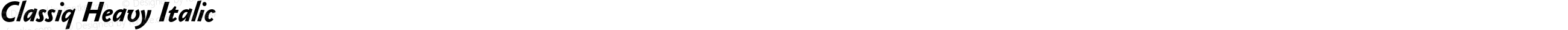 Classiq Heavy Italic