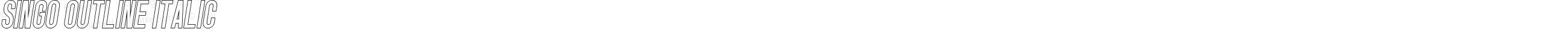 Singo Outline Italic