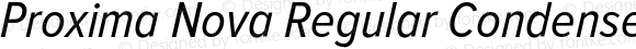 Proxima Nova Regular Condensed Italic