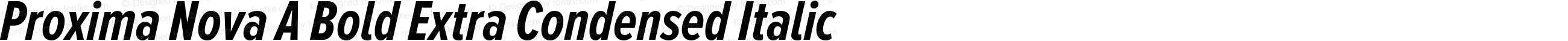 Proxima Nova A Bold Extra Condensed Italic