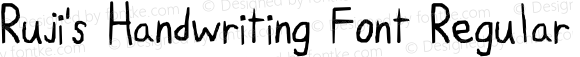 Ruji's Handwriting Font Regular