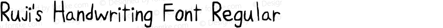 Ruji's Handwriting Font Regular