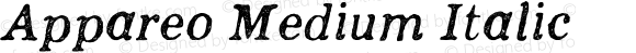 Appareo Medium Italic