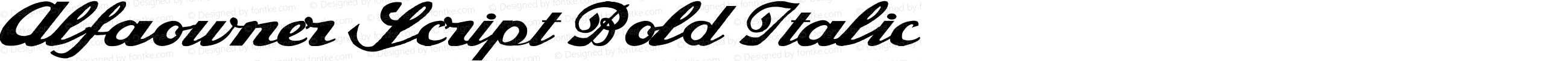 Alfaowner Script Bold Italic