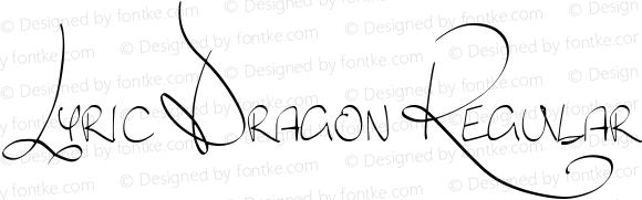 Lyric Dragon Regular Version 1.0