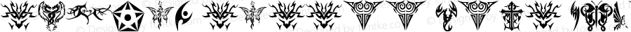 tribal tattoo font Regular Version 1.00 November 1, 2012, initial release