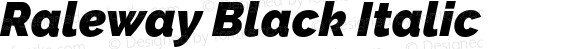 Raleway Black Italic