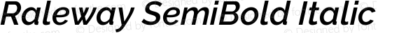 Raleway SemiBold Italic