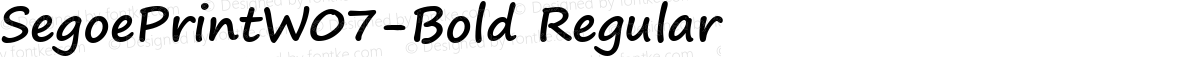 SegoePrintW07-Bold Regular