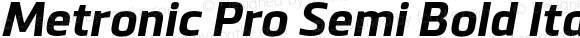 Metronic Pro Semi Bold Italic Bold