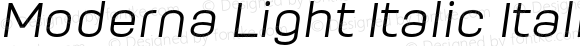 Moderna Light Italic Italic