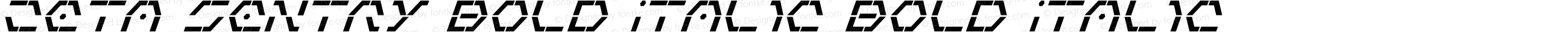 Zeta Sentry Bold Italic Bold Italic