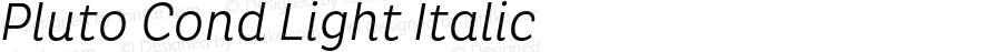 Pluto Cond Light Italic