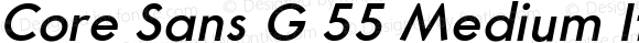 Core Sans G 55 Medium Italic