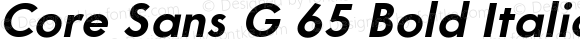 Core Sans G 65 Bold Italic