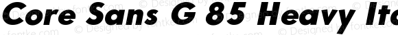 Core Sans G 85 Heavy Italic