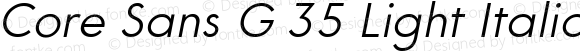 Core Sans G 35 Light Italic