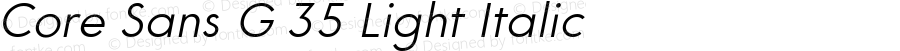 CoreSansG-LightItalic