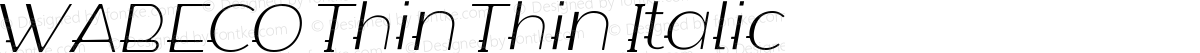 WABECO Thin Thin Italic