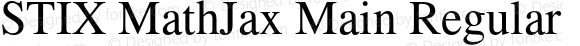 STIX MathJax Main Regular
