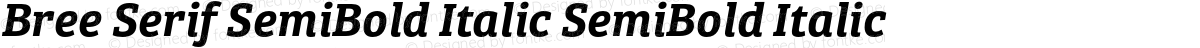 Bree Serif SemiBold Italic SemiBold Italic