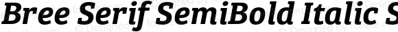 Bree Serif SemiBold Italic SemiBold Italic