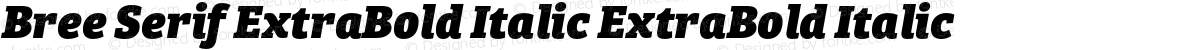 Bree Serif ExtraBold Italic ExtraBold Italic