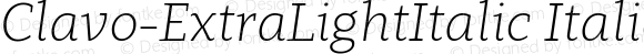 Clavo-ExtraLightItalic Italic