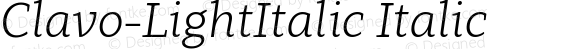 Clavo-LightItalic Italic