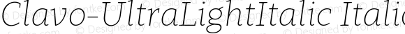 Clavo-UltraLightItalic