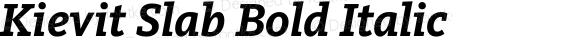 Kievit Slab Bold Italic