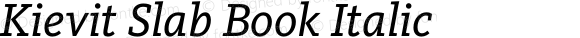Kievit Slab Book Italic