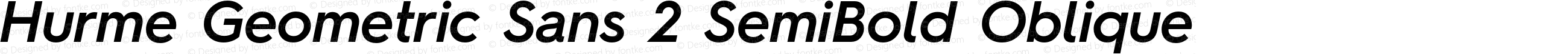 Hurme Geometric Sans 2 SemiBold Oblique