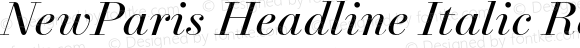 NewParis Headline Italic