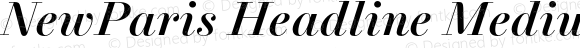 NewParis Headline Medium Italic