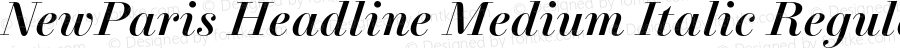 NewParis Headline Medium Italic Regular