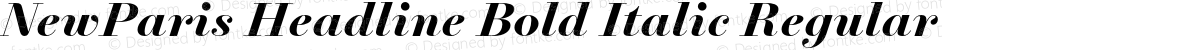 NewParis Headline Bold Italic Regular