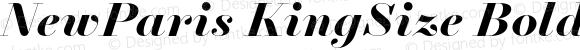 NewParis KingSize Bold Italic