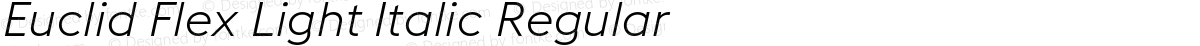 Euclid Flex Light Italic Regular