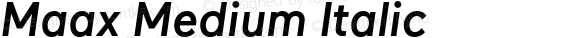 Maax Medium Italic