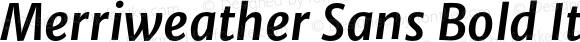Merriweather Sans Bold Italic