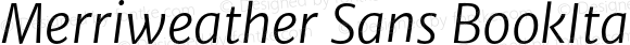 Merriweather Sans BookItalic